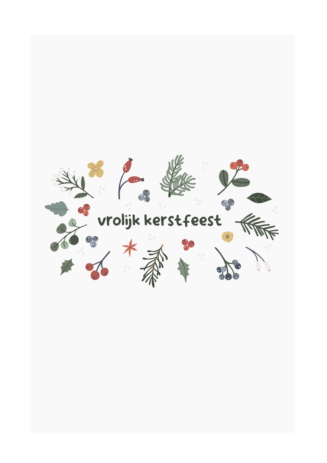Vrolijk kerstfeest kerstkaart